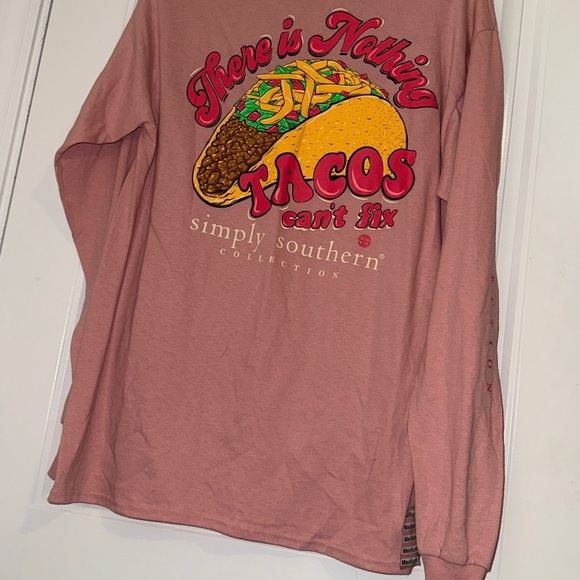 Simply Southern Long Sleeve Tee in Soft Pink - Picture 7 of 12